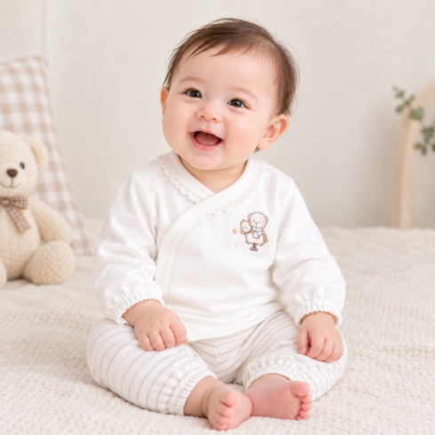 JESMARY - Bộ Quần Áo Sơ Sinh Vải Muslin Thoáng Mát Họa Tiết Hoa Nhí, Dịu Êm Cho Bé