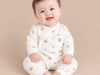 JESMARY - Bộ Liền Thân Cotton Organic Màu Hồng Pastel, Nâng Niu Làn Da Nhạy Cảm Của Bé