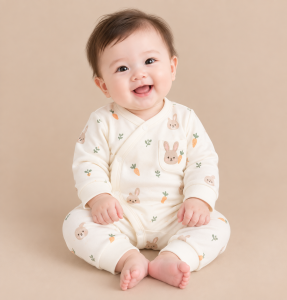 JESMARY - Áo Sơ Sinh Cài Nút Vải Muslin Mềm Thoáng, Tiện Lợi Khi Thay Đồ Cho Bé