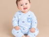 JESMARY - Light Blue Four-Way Stretch Cotton Newborn Set for Easy Movement