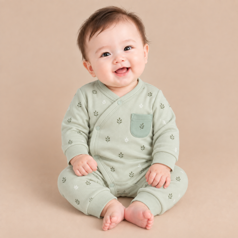 JESMARY - Muslin Newborn Baby Clothing Set with Cloud and Bear Prints, Lightweight, Soft and Breathable