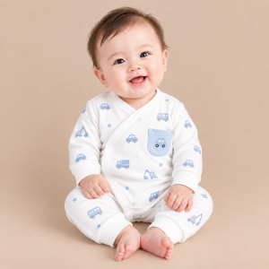 JESMARY - Organic Cotton Newborn Bodysuit with Convenient Snap Buttons for Everyday Soft Comfort