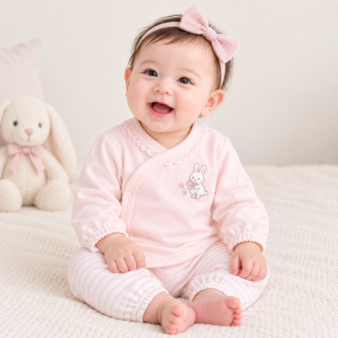 JESMARY - Ultra-Light Cotton Linen Newborn Baby Clothing Set, Breathable and Ideal for Hot Days