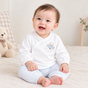 JESMARY - Light Blue Newborn Set with Cute Bear Print, Comfortable and Adorable for Babies