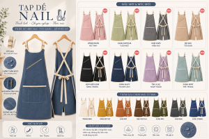 JESMARY -  Xưởng Sản Xuất Tạp Dề Nail Denim Phối Microfiber Cao Cấp JESMARY: Giải Pháp Thời Trang & Bền Bỉ Cho Chuỗi Salon Cá Tính