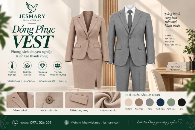 JESMARY -  Xưởng Sản Xuất Đồng Phục Chân Váy Công Sở (Cho Người Lớn) Tiêu Chuẩn JESMARY: Giải Pháp Thanh Lịch & Sang Trọng Cho Phái Nữ