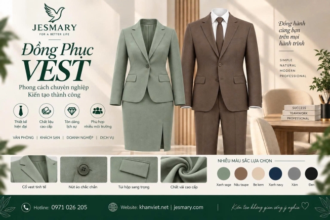 JESMARY - Xưởng Sản Xuất Đồng Phục Áo Thun (Cho Người Lớn) Tiêu Chuẩn JESMARY: Giải Pháp Năng Động & Đồng Bộ Cho Doanh Nghiệp