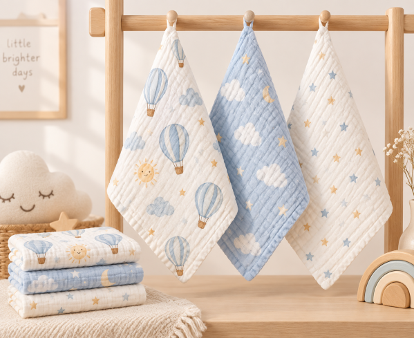 JESMARY - Khăn Sữa Muslin Cho Bé, Mềm Mịn Và Thuận Tiện Khi Chăm Sóc