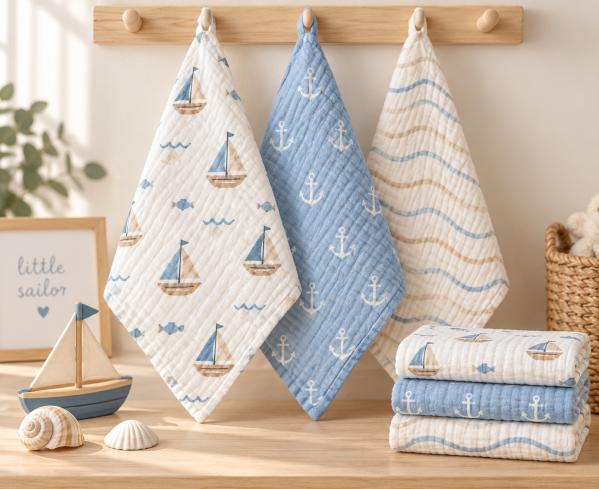 JESMARY - Khăn Sữa Muslin Nhẹ Mềm, Tiện Ích Trong Chăm Sóc Bé Hằng Ngày