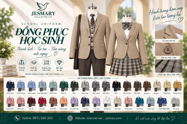 JESMARY -    Xưởng May Đồng Phục Vest Cấp 1 JESMARY: Chìa Khóa Xây Dựng Hình Ảnh Học Đường Chuẩn Mực